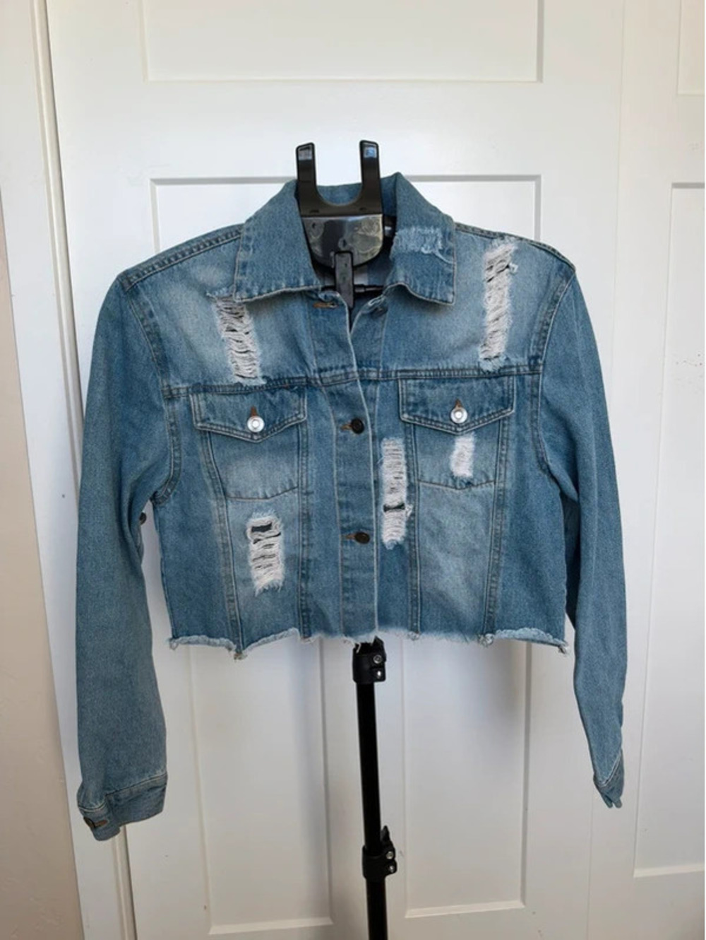 Love Tree Denim Cropped Jacket